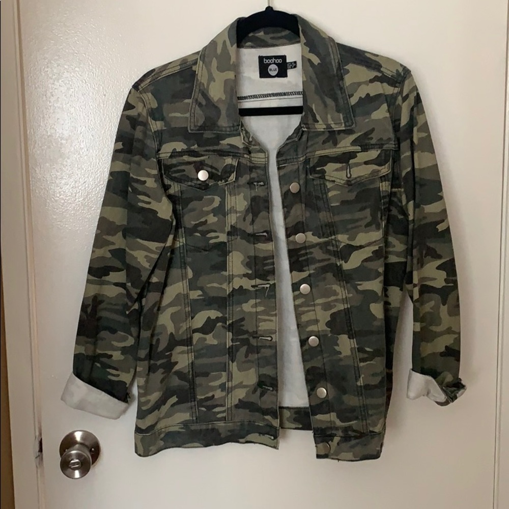 Oversize Camo Denim Jacket (fits sort of small)